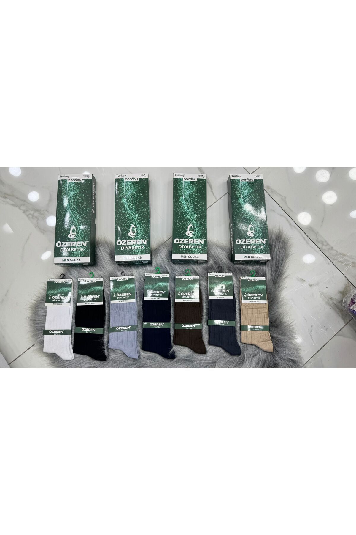 Fily İç Giyim ÖZEREN Lüx Bambu Diyabetik Dikişsiz Erkek Çorap EKONOMİK PAKET (12 ADET)