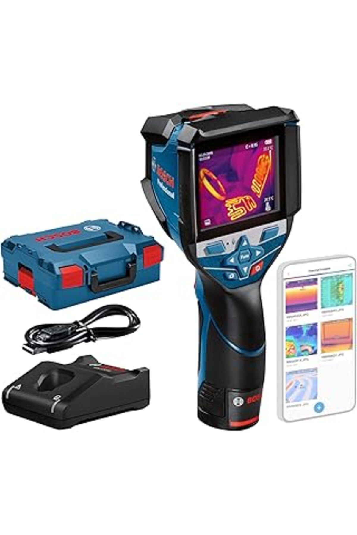 Mu Art Ahşap Bosch Professional Gtc 600 C (1X 12V Akü, Şarj Cihazı, Çalışma Aralığı: –20 °C Ila +600 °C, Çözünür