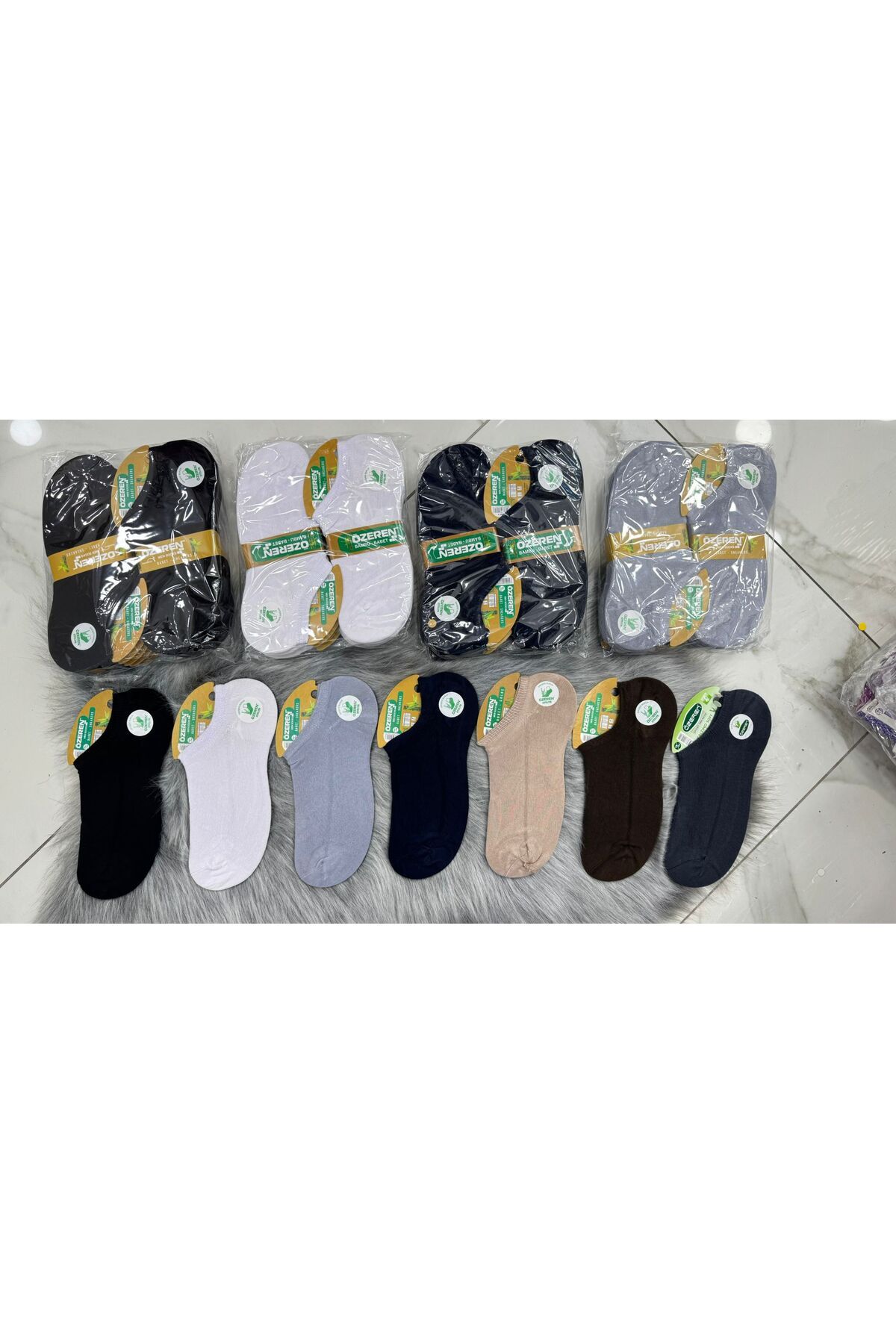 Fily İç Giyim ÖZEREN Lüx Bambu Patik Erkek Çorap EKONOMİK PAKET (12 ADET)