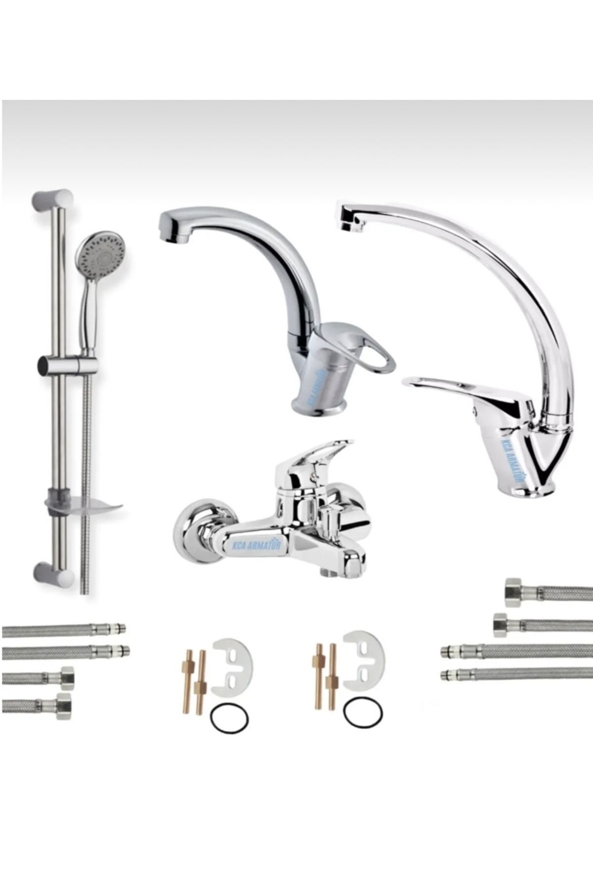 BDL ARMATÜR KCA SÜRGÜLÜ DUŞ- BANYO- LAVABO- MUTFAK BATARYASI ÇEŞMESİ MUSLUĞU 4’LÜ SET