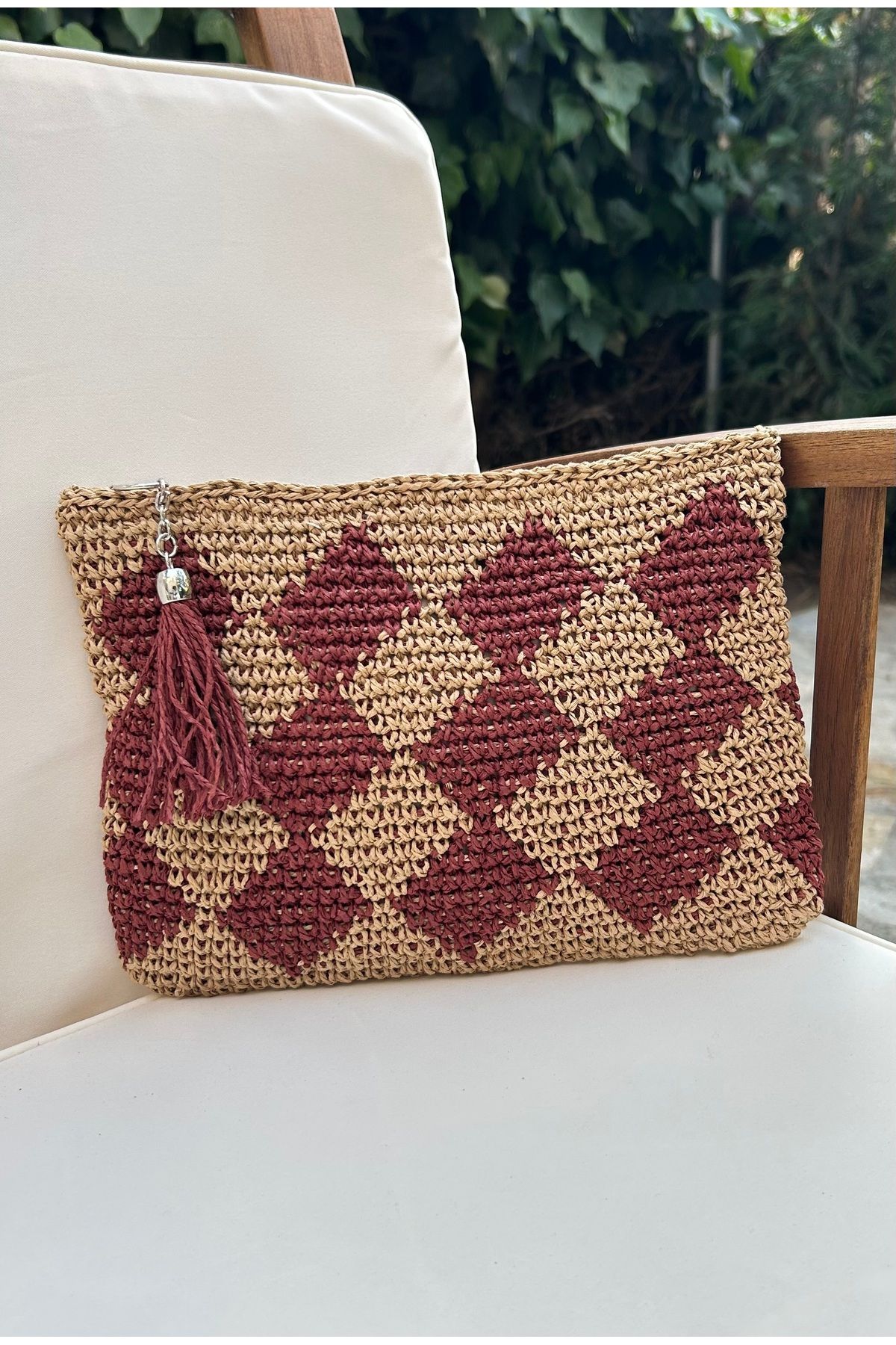 NapaDesignArt El Yapımı Hasır Clutch Çanta - Yazlık, Şık ve Zarif