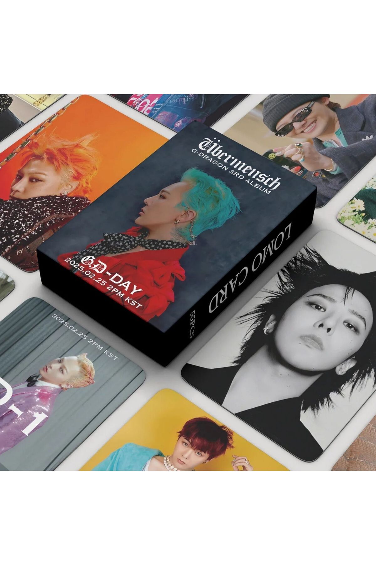 Kpop Dünyasi G-DRAGON '' Übermensch '' Çift Yön Baskılı Lomo Card Seti