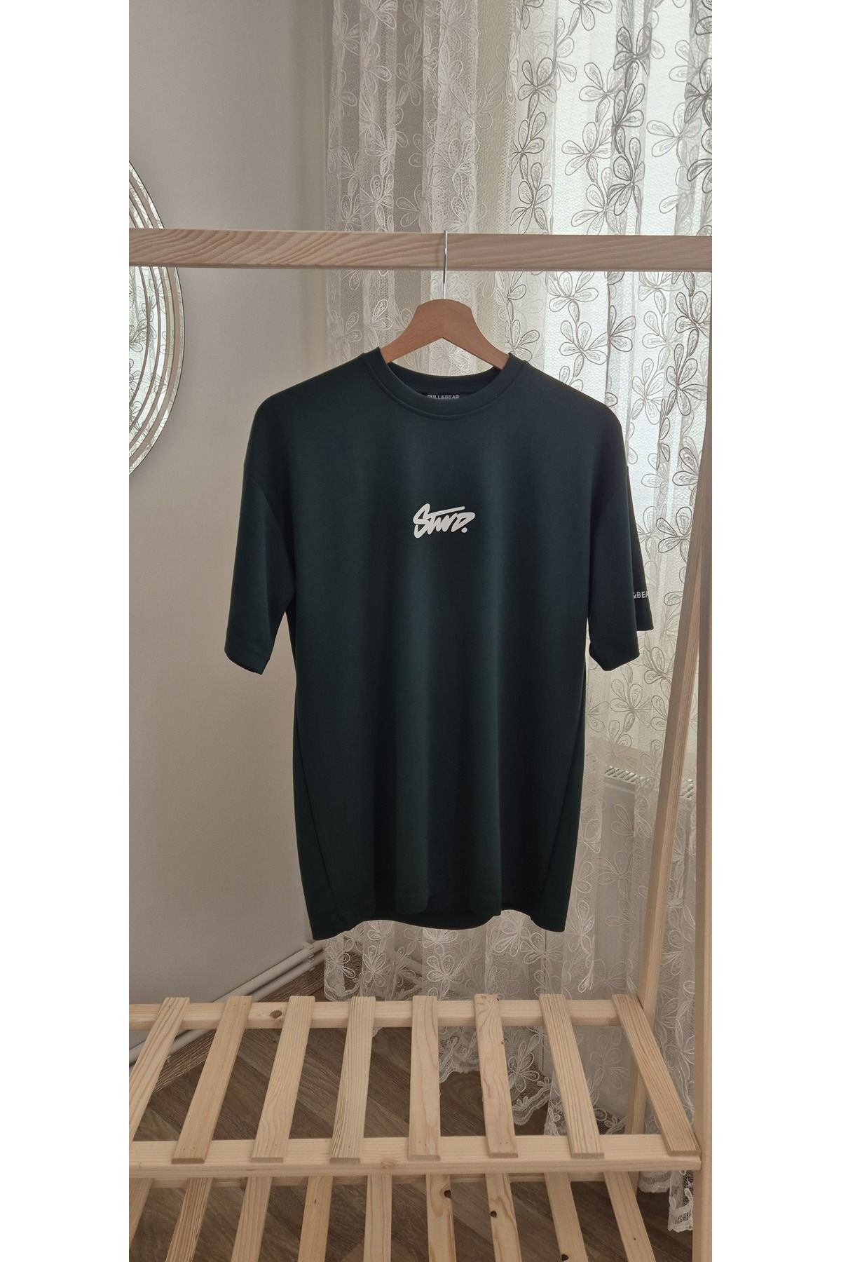 OLVERBEAR DOKUSU YUMUŞAK DURUŞU SADE BİSİKLET YAKA ERKEK T-SHİRT