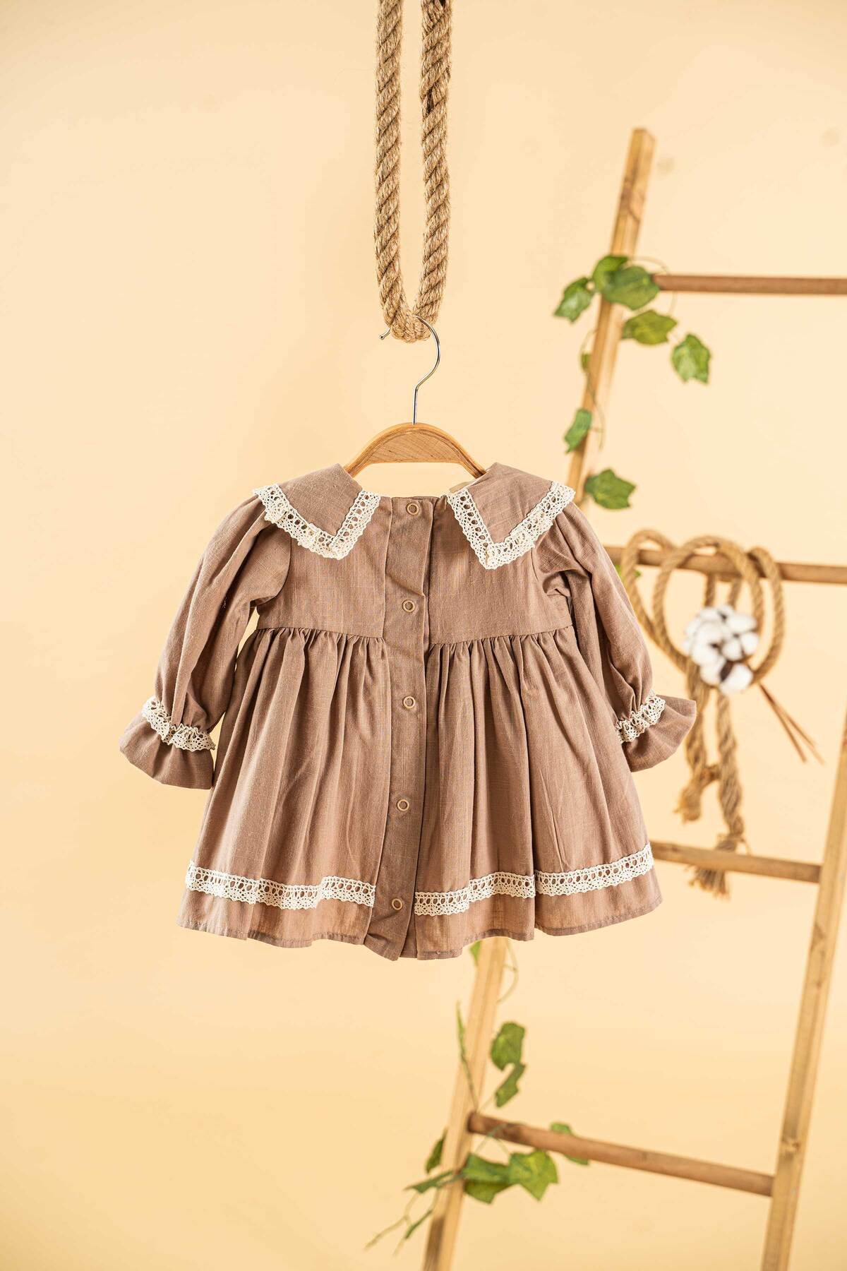 Mini Chics Başak Uzun Kol Bebek Elbise fotoğrafı 2 (önizleme)