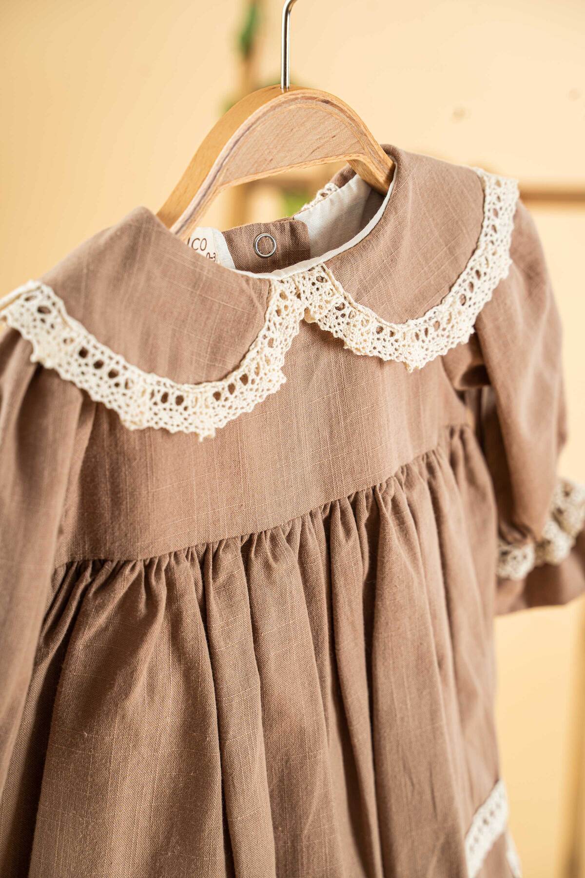 Mini Chics Başak Uzun Kol Bebek Elbise fotoğrafı 3 (önizleme)