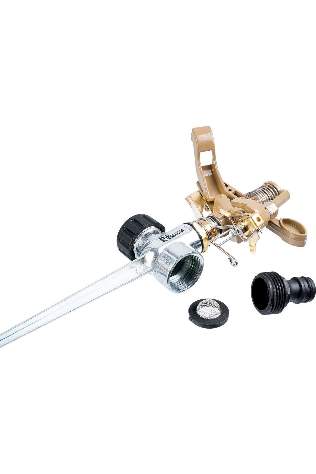 richmann-Pulsating Sprinkler, With Stake, Brass, 113-380 Sq. Mt., 2