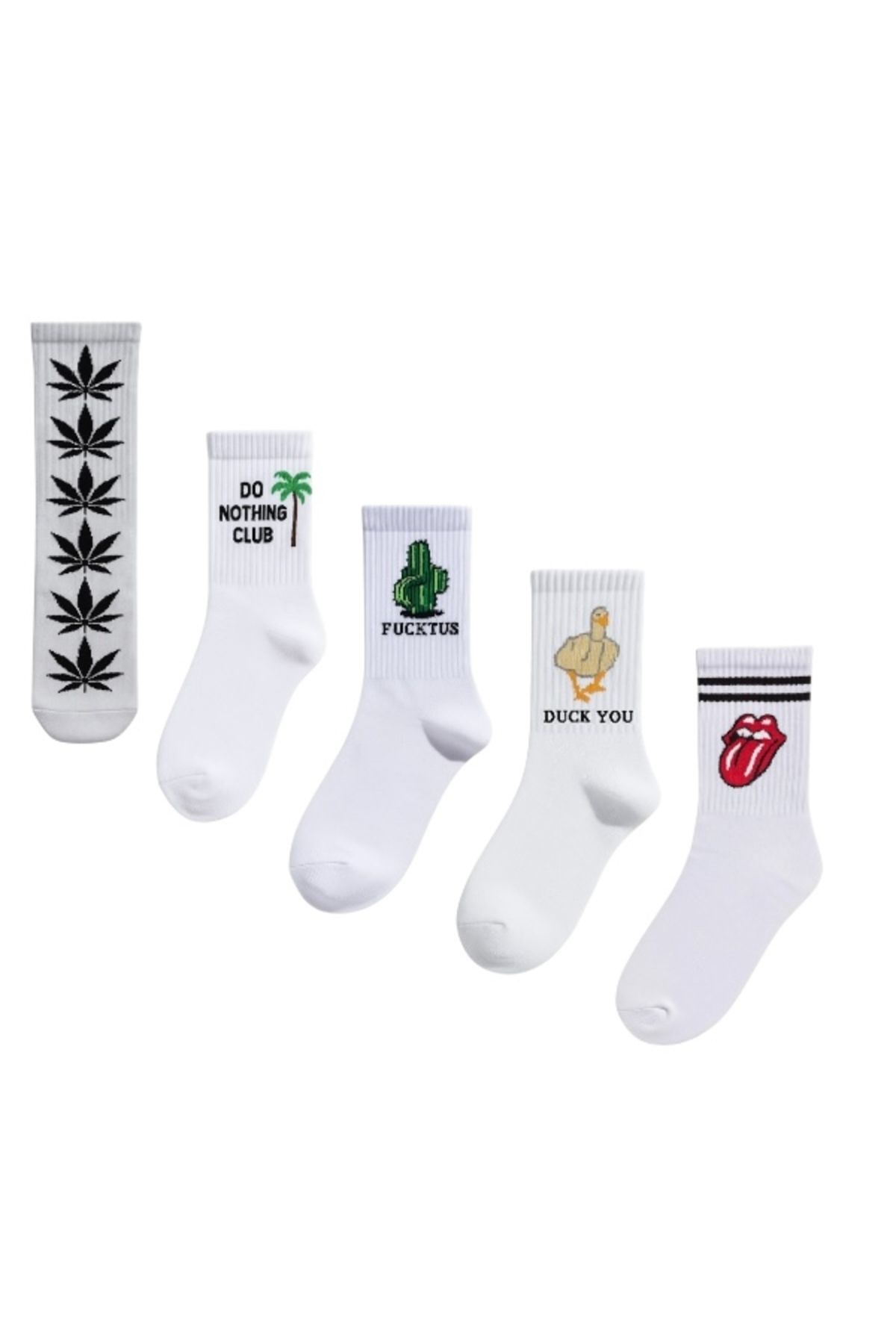 Goma Goma Socks 5li Renkli Desenli Çorap Seti Eğlenceli Rahat ve Günlük Kullanıma Uygun Tasarım