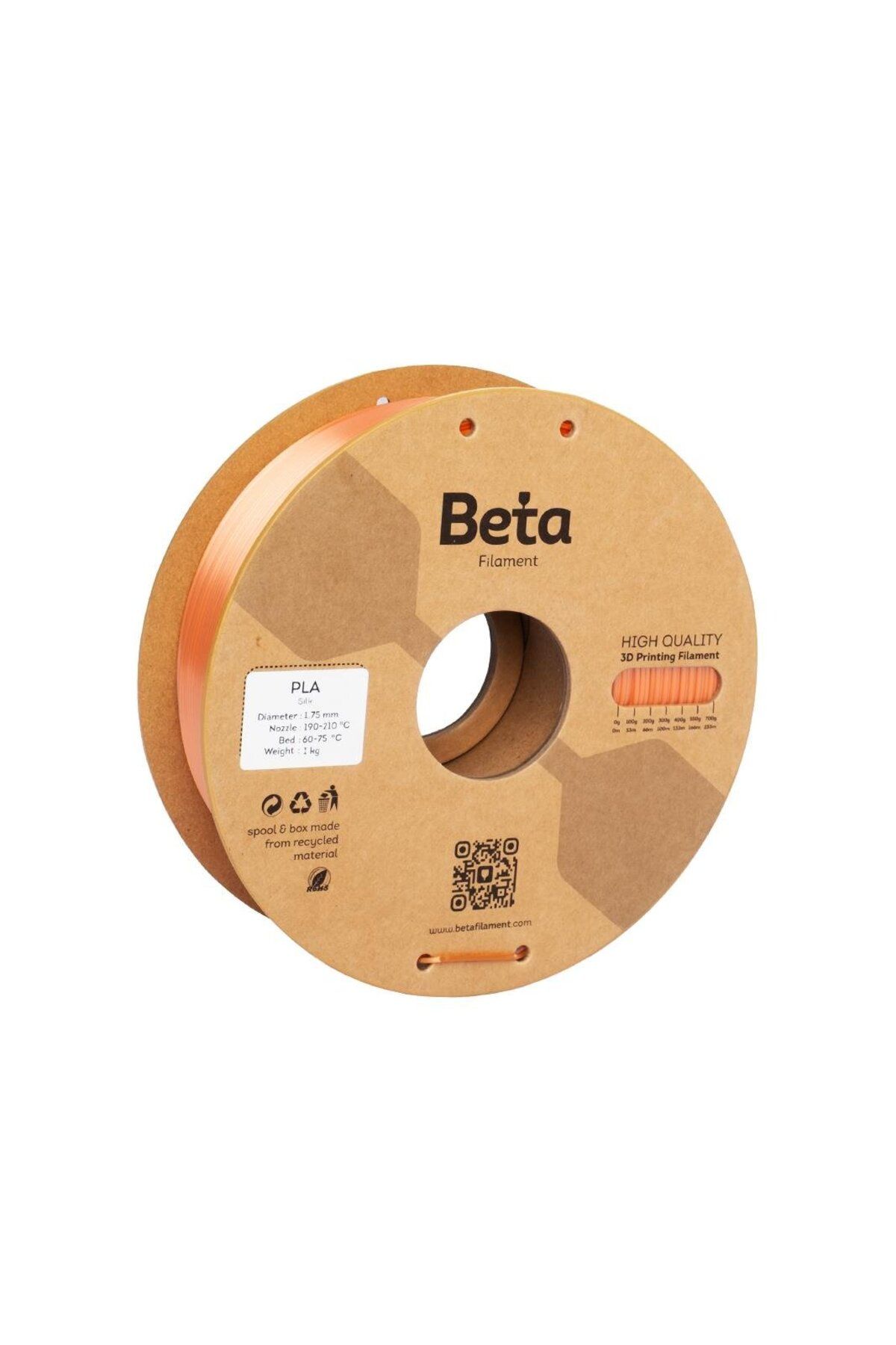 Beta Filament Beta PLA-Silk Filament Orange