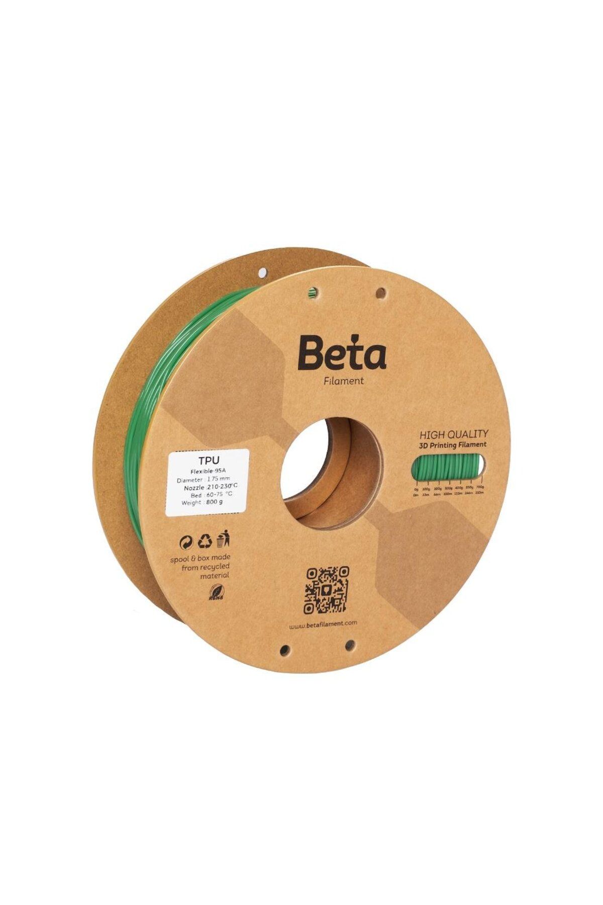 Beta Filament Beta TPU 95A Filament Bamboo Green