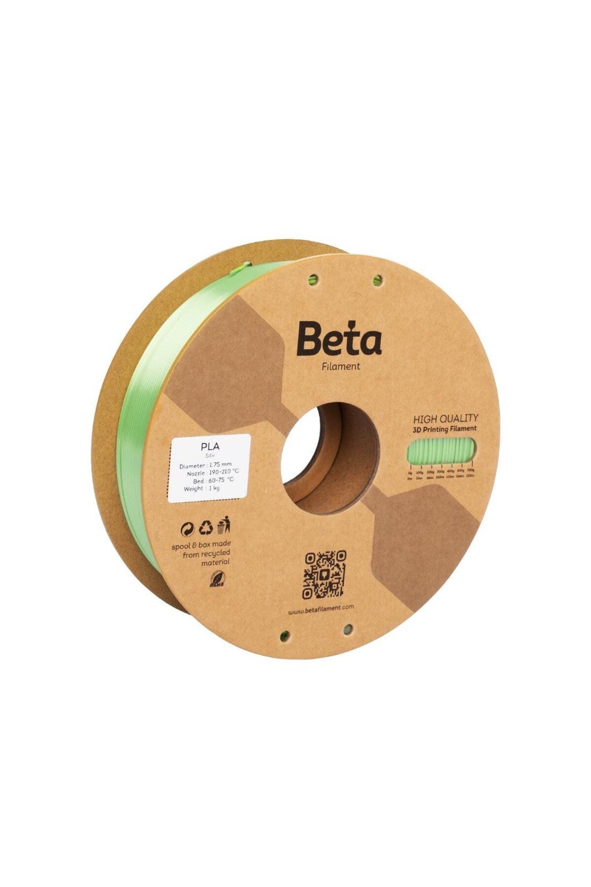 Beta Filament Beta PLA-Silk Filament Light Green