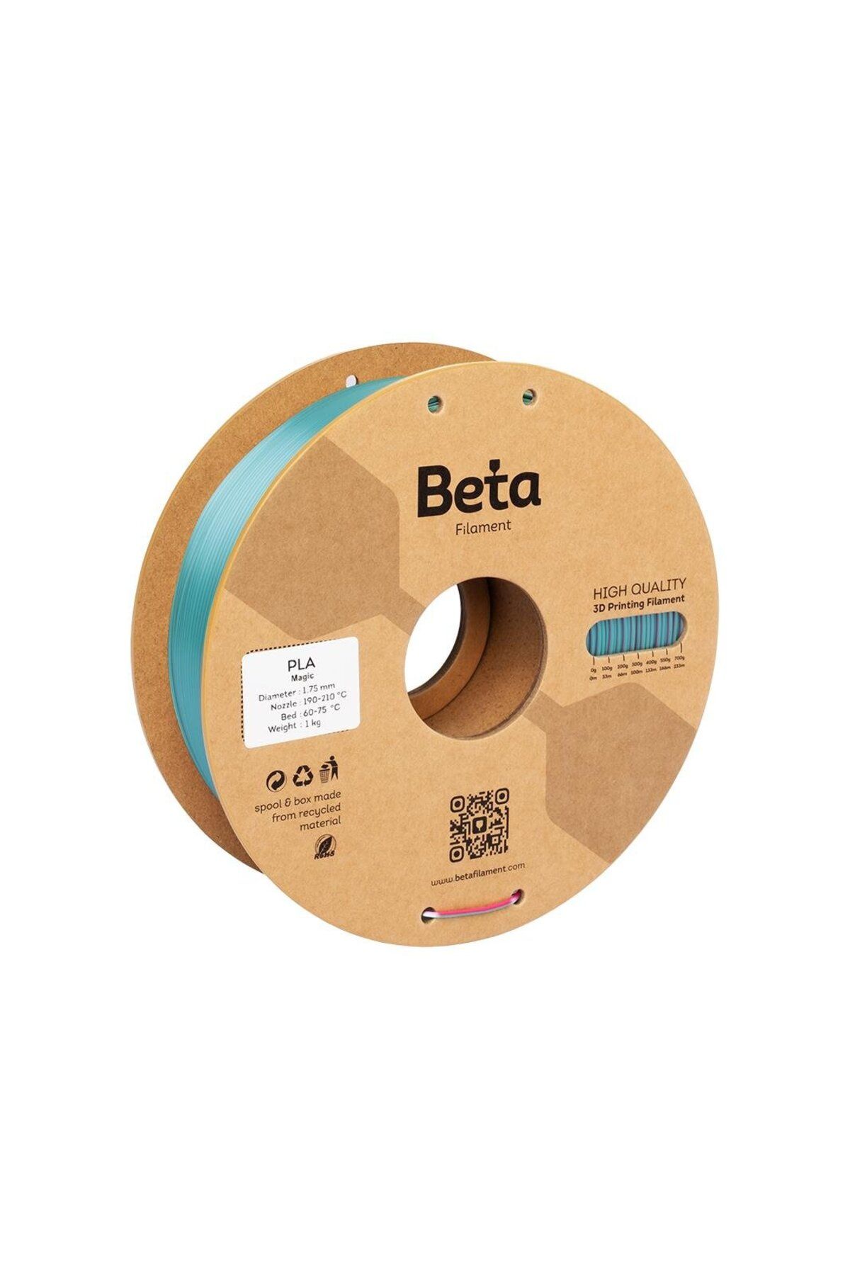 Beta Filament Beta PLA-Magic Silk Red-Jade