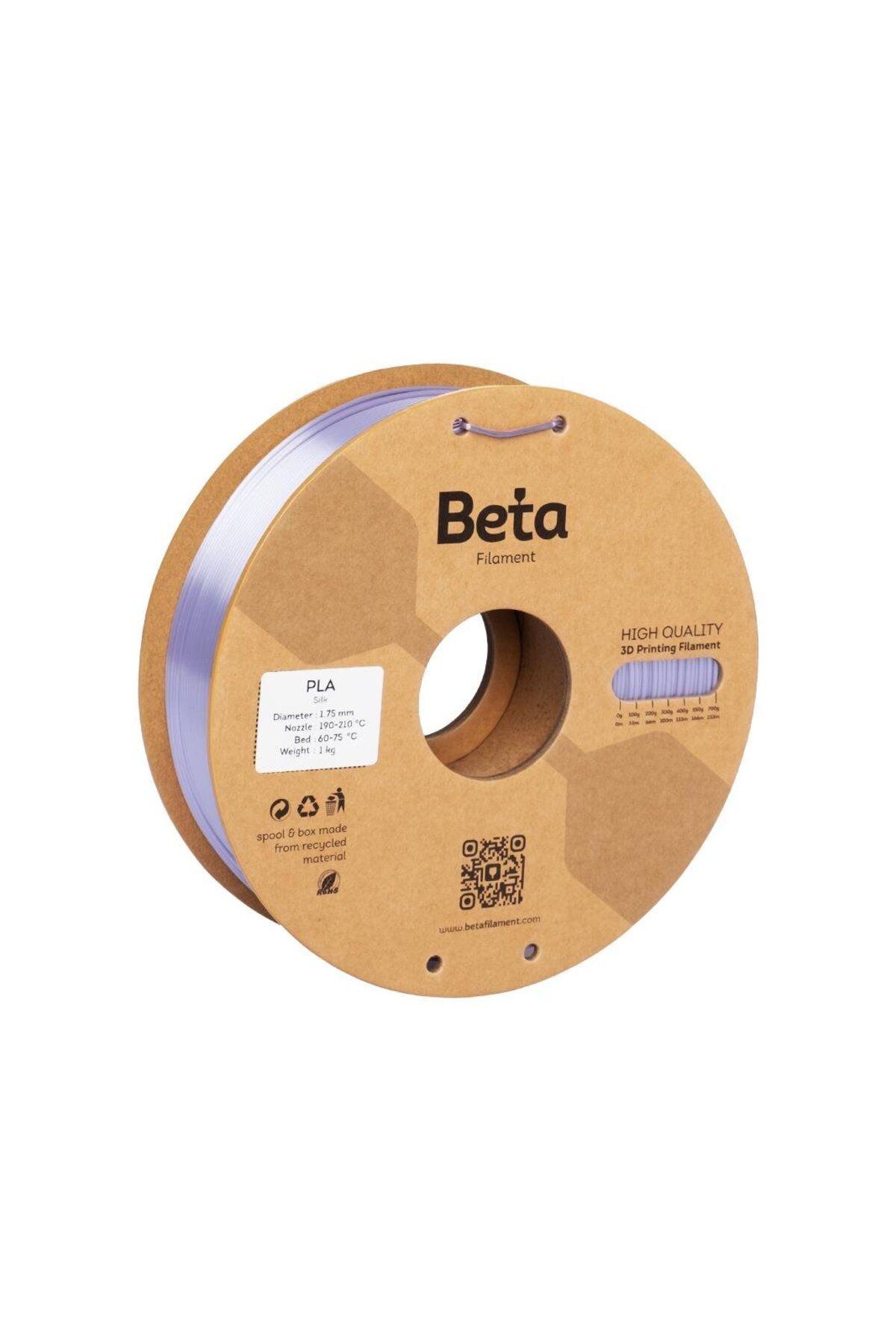 Beta Filament Beta PLA-Silk Filament Light Purple