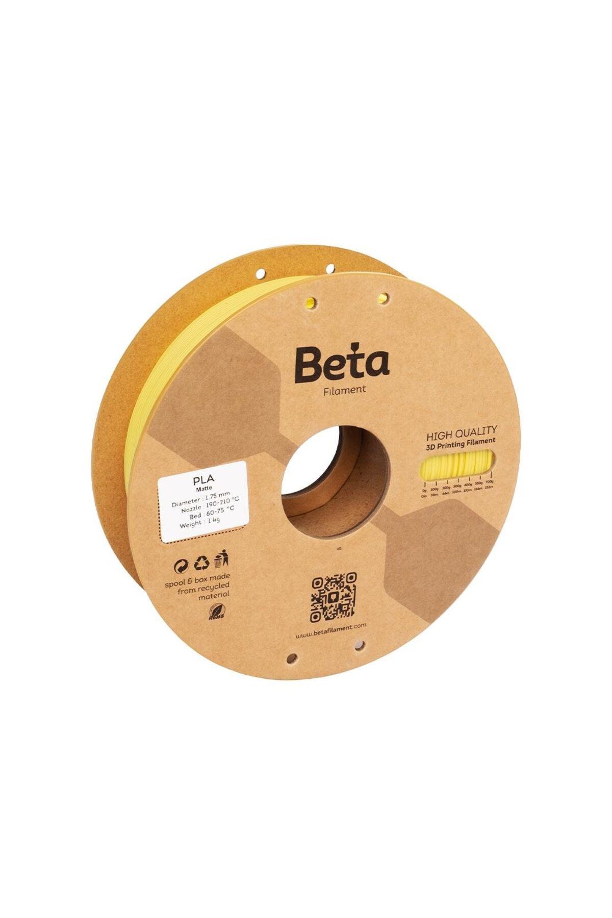 Beta Filament Beta PLA-Matte Filament Yellow