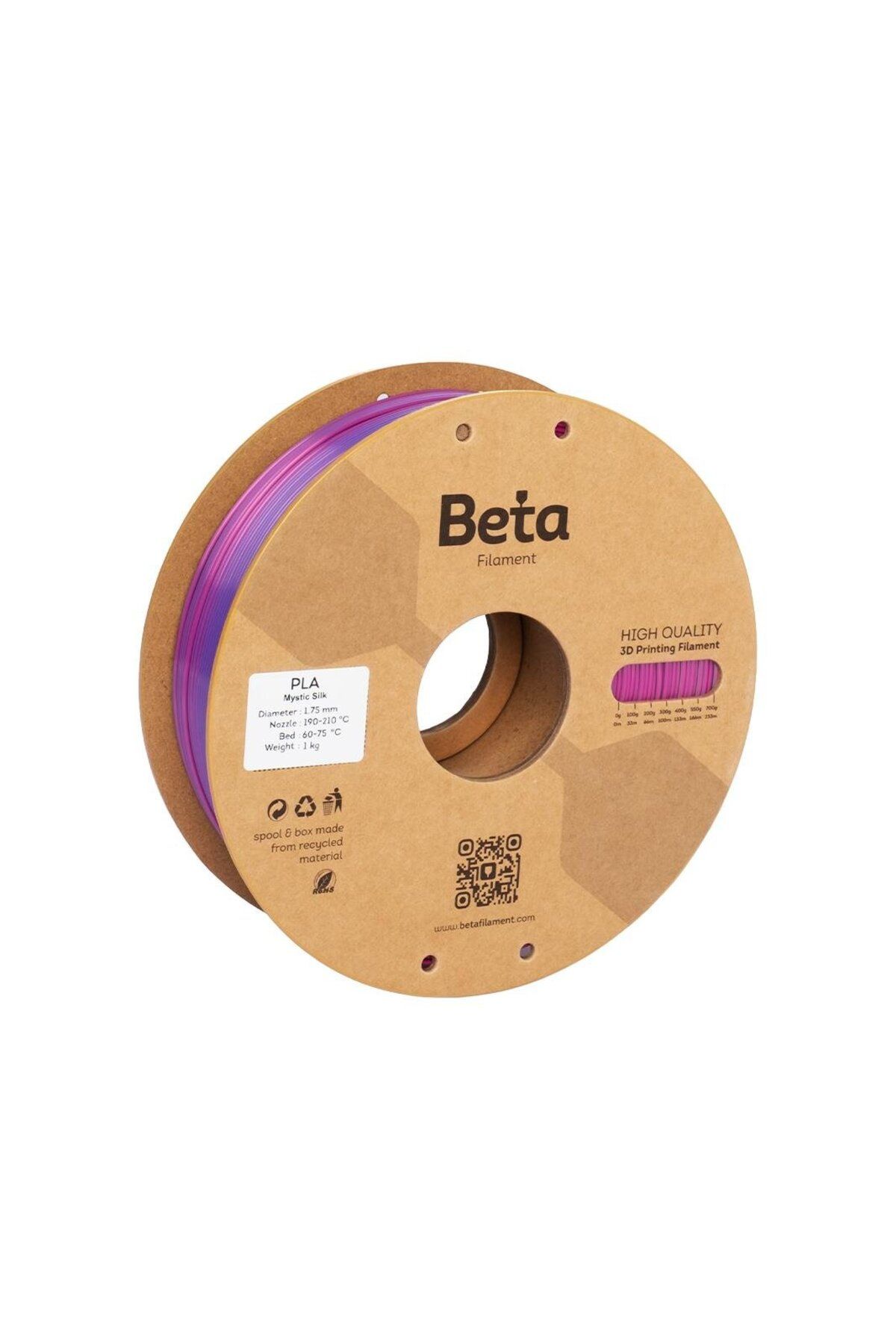 Beta Filament Beta PLA-Mystic Silk Filament Rose Red Purple Silver