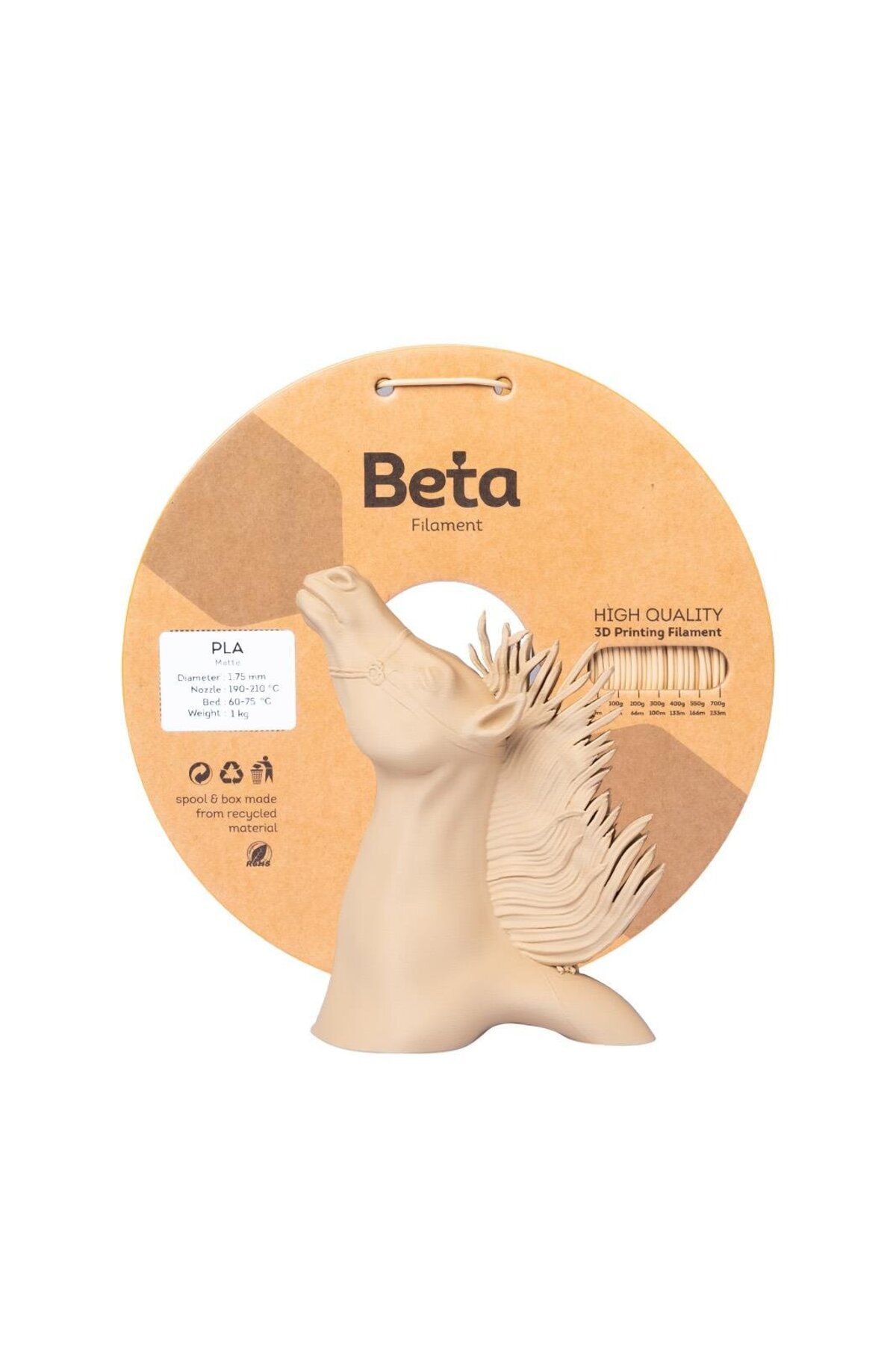 Beta Filament Beta PLA-Matte Filament Kraft