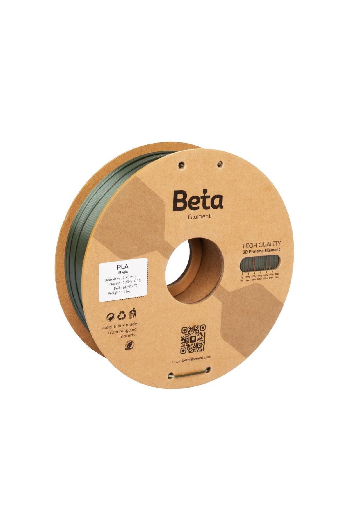 Beta Filament Beta PLA-Magic Silk Bronze-Orange