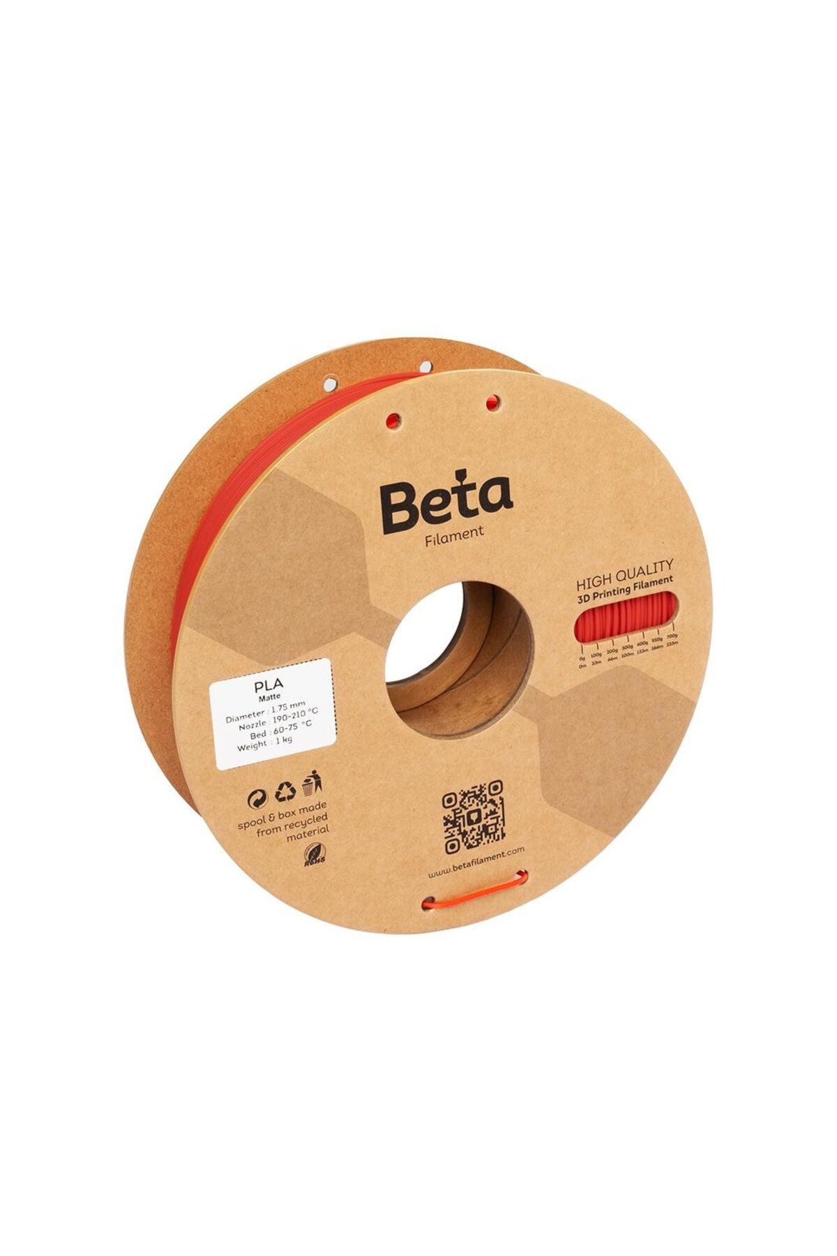 Beta Filament Beta PLA-Matte Filament Chinese Red