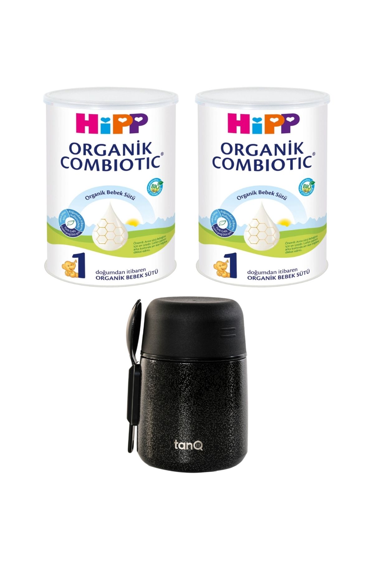 Hipp Organik 1 Organik Combiotic Bebek Sütü 350 gr x2 - Ömür Boyu Garantili Bento Paslanmaz Çelik Mama Termosu