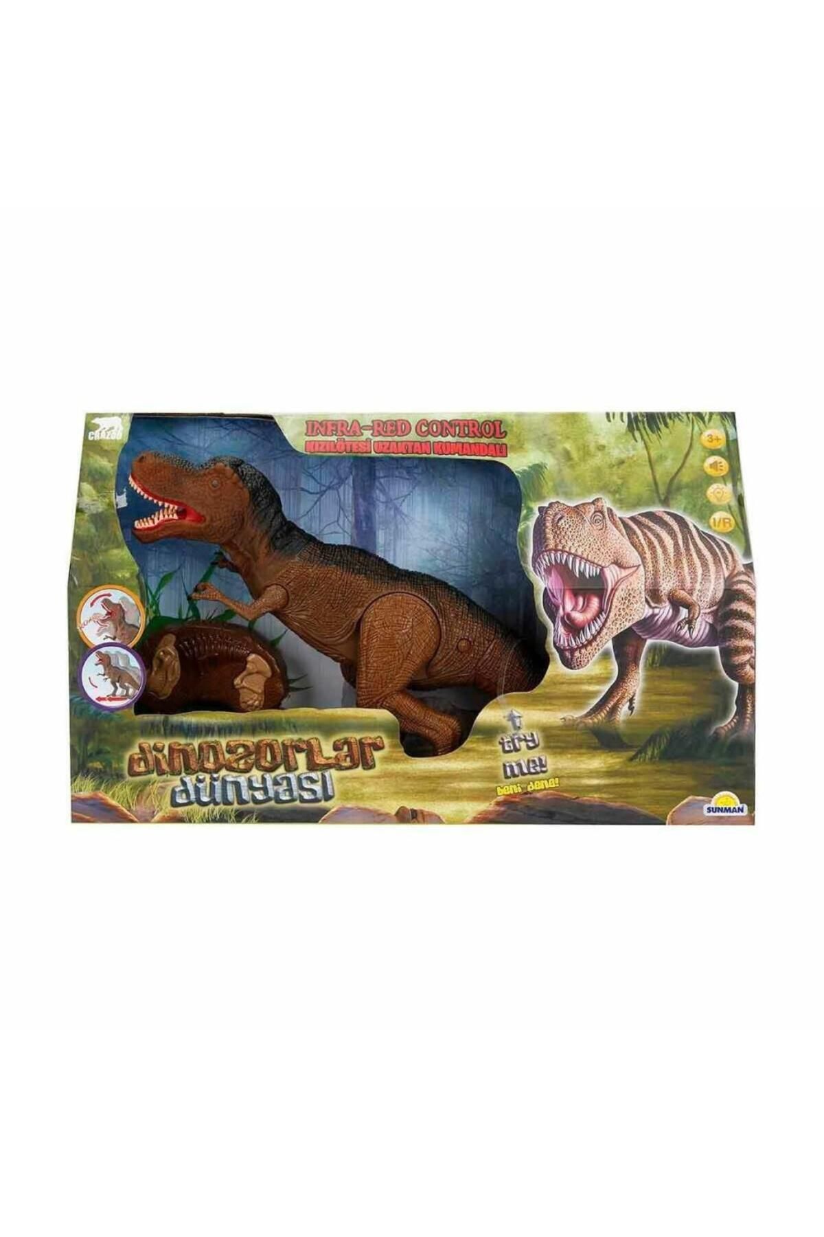 Yuba Avm 1982 Infrared Kumandalı Sesli ve Işıklı Hareketli Dinozor -Sunman
