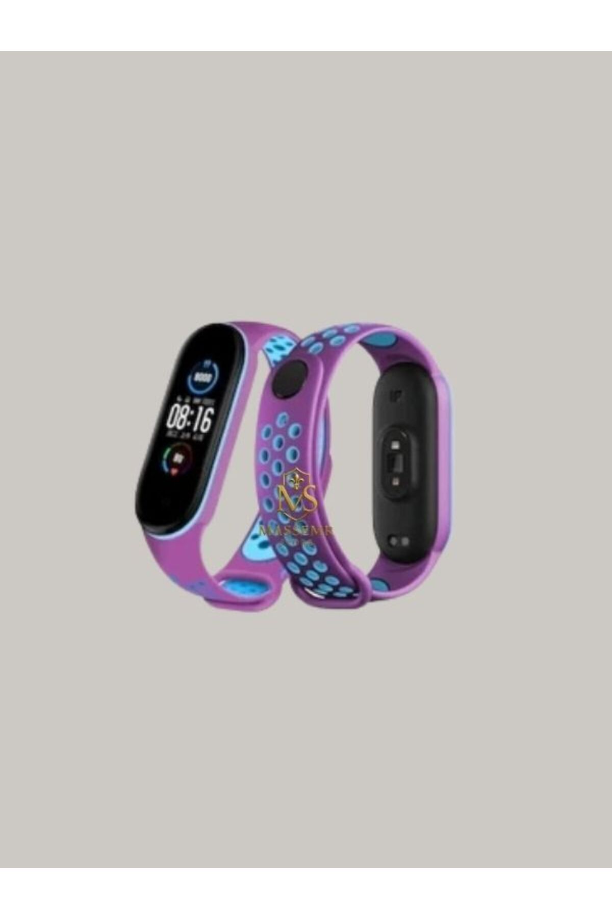 Massemr xiaomi Mi Band 4 Uyumlu Spor Delikli Kordon – Terletmeyen Silikon Bileklik Kayışı
