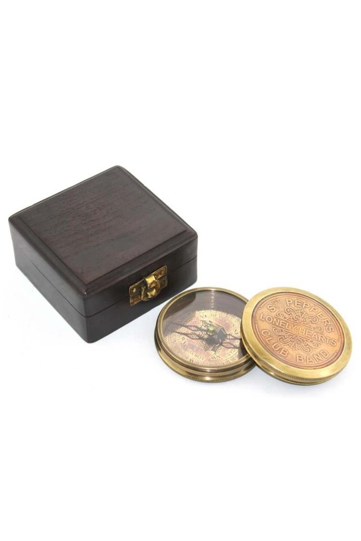 supertrend Süpertrend Ahşap Kutulu Pirinç Pusula Ksk3018