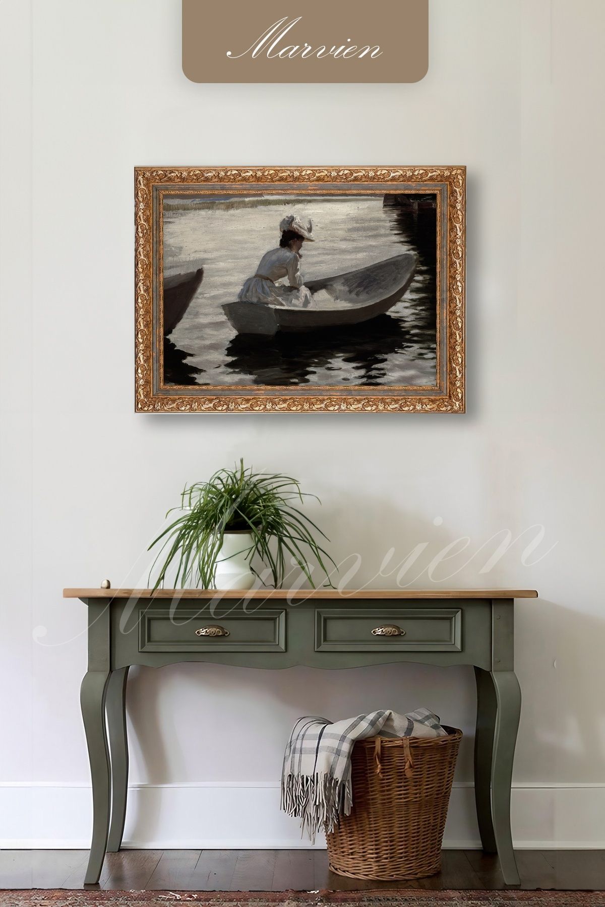Marvien Vintage – Viktoryen Göl Temalı Çerçeveli Sanat Tablosu