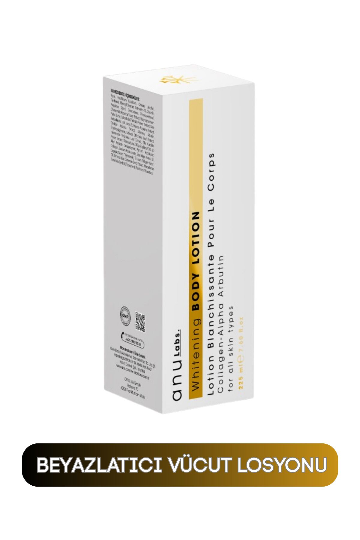 Anulabs Anu Labs Whitening Body Lotion Vücut Beyazlatıcı Losyon 225 ml