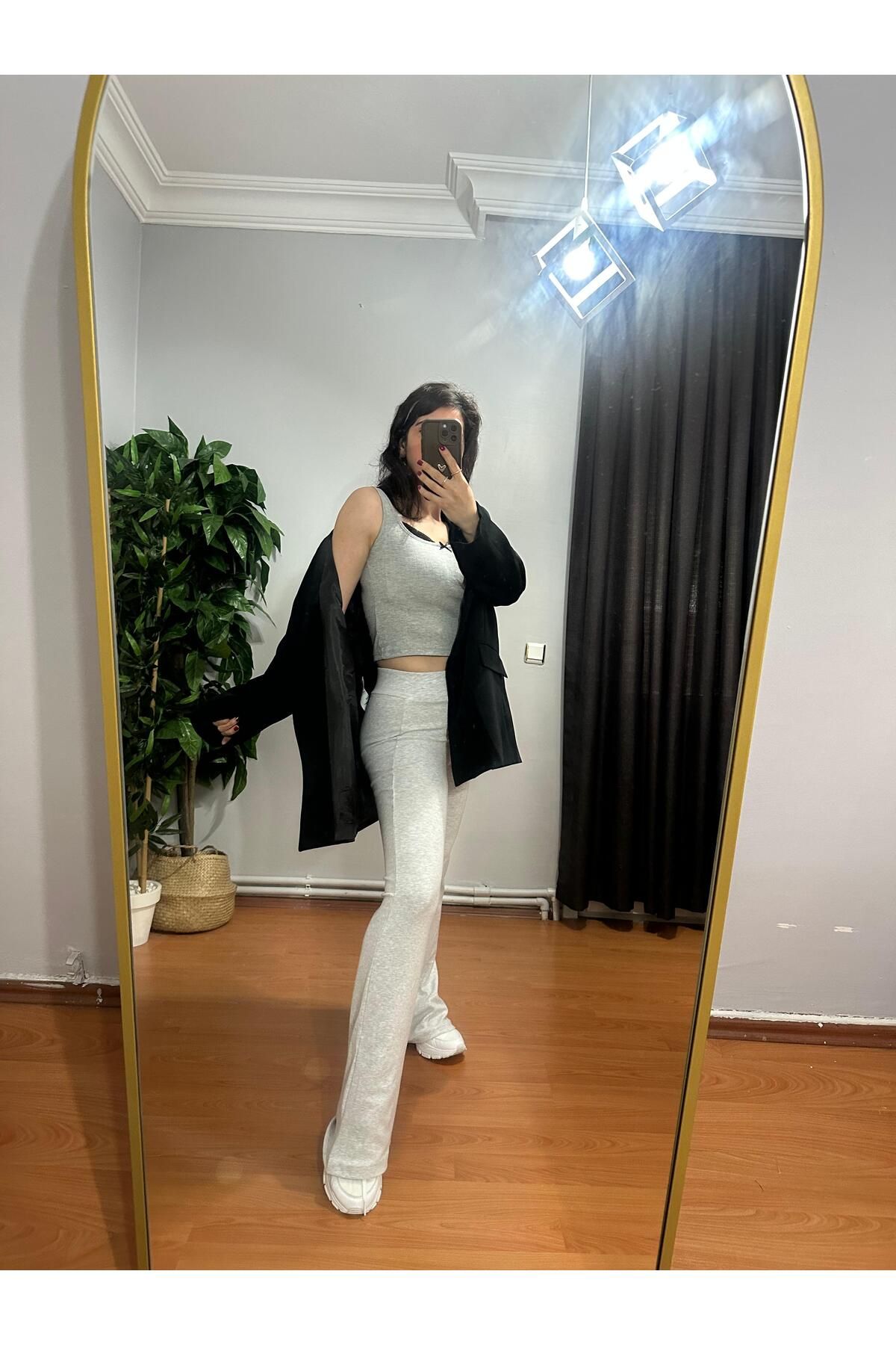 modadagiyim Yüksek Bel Fit Gösteren Tayt Pantolon