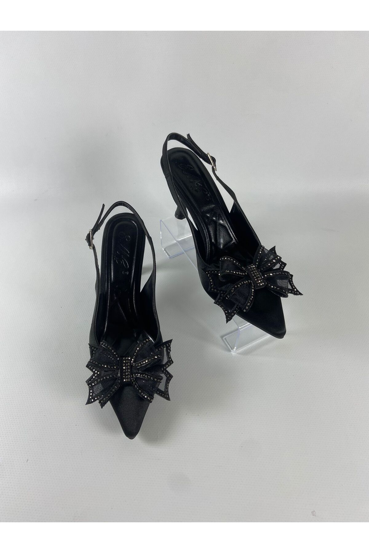 DİVA Taşlı Fiyonklu Stiletto Kadın Topuklu Ayakkabı