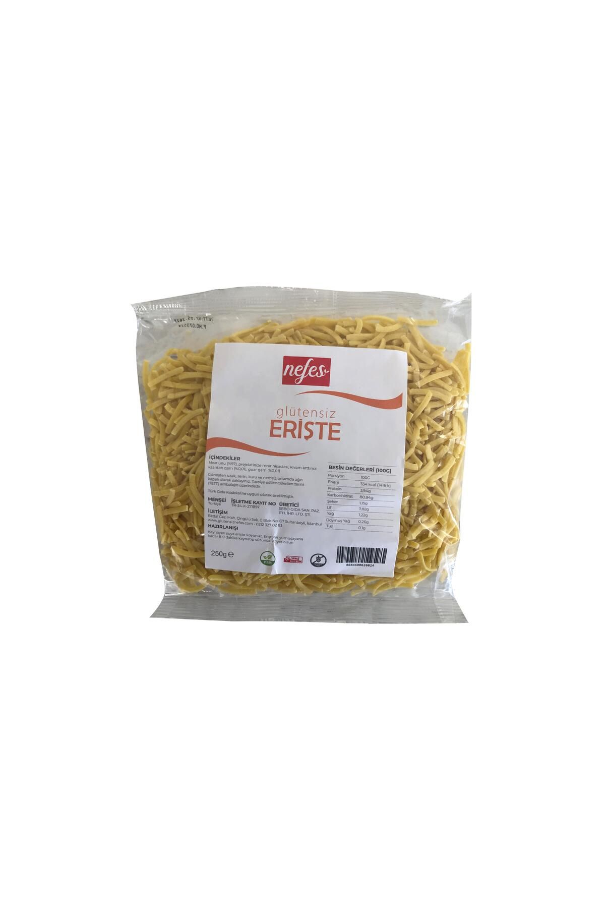 Glutensiz Nefes Nefes Glutensiz Erişte (250 gram)