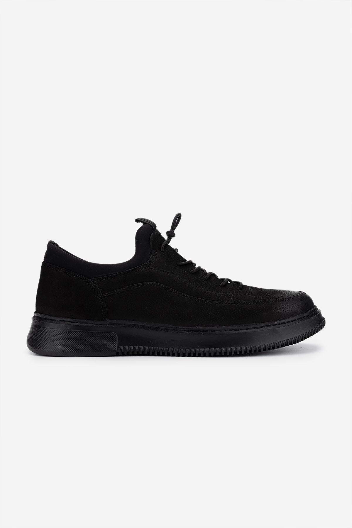 Valmenti Erkek Hakiki Deri Siyah Nubuk Sneakers & Spor Ayakkabı