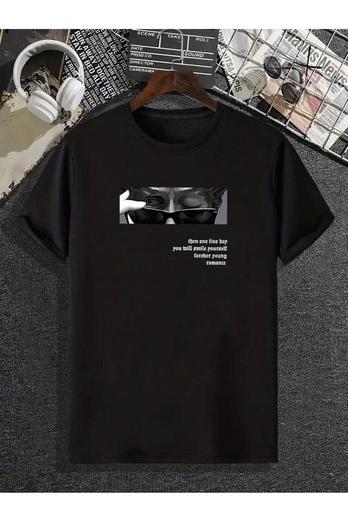 aynewmoda Heykelsi Tişört Unisex Görünüm Yeni Çıkış Sokak Giyimi Büyük Beden