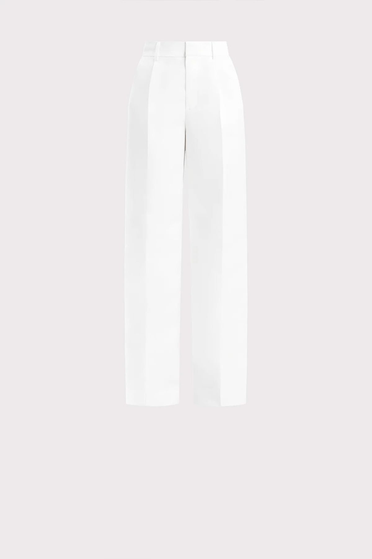 Herve Leger-Pantaloni largi din satin Duchess - - 4, Alb 4