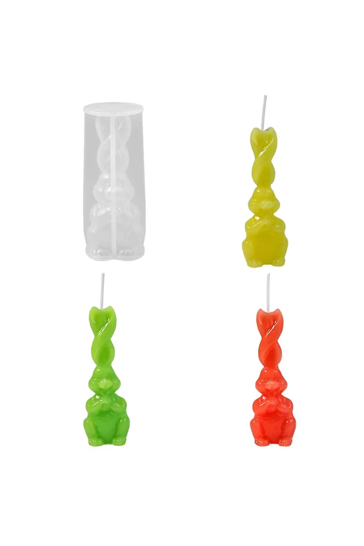 TT Tahtakale Toptancıları Silikon Tavşan Mum Kalıbı 10.5X4.5 CM