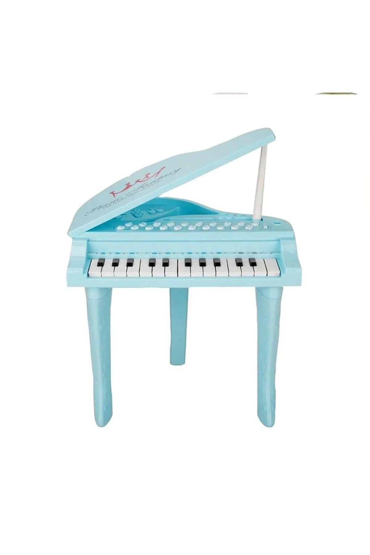 Muhcu Home Çocuk Eğlen ve Öğren Işıklı Ayaklı Piyano Müzik Seti MAVİ RENK