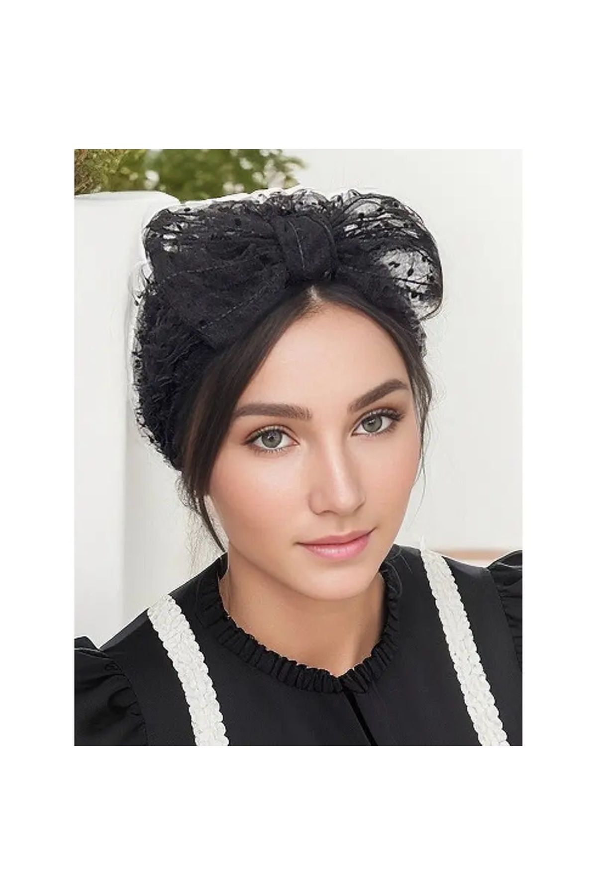 Nefiz Home Chic Boho Fiyonk Detaylı Dış Bone – Tül, Nefes Alabilir Polyester