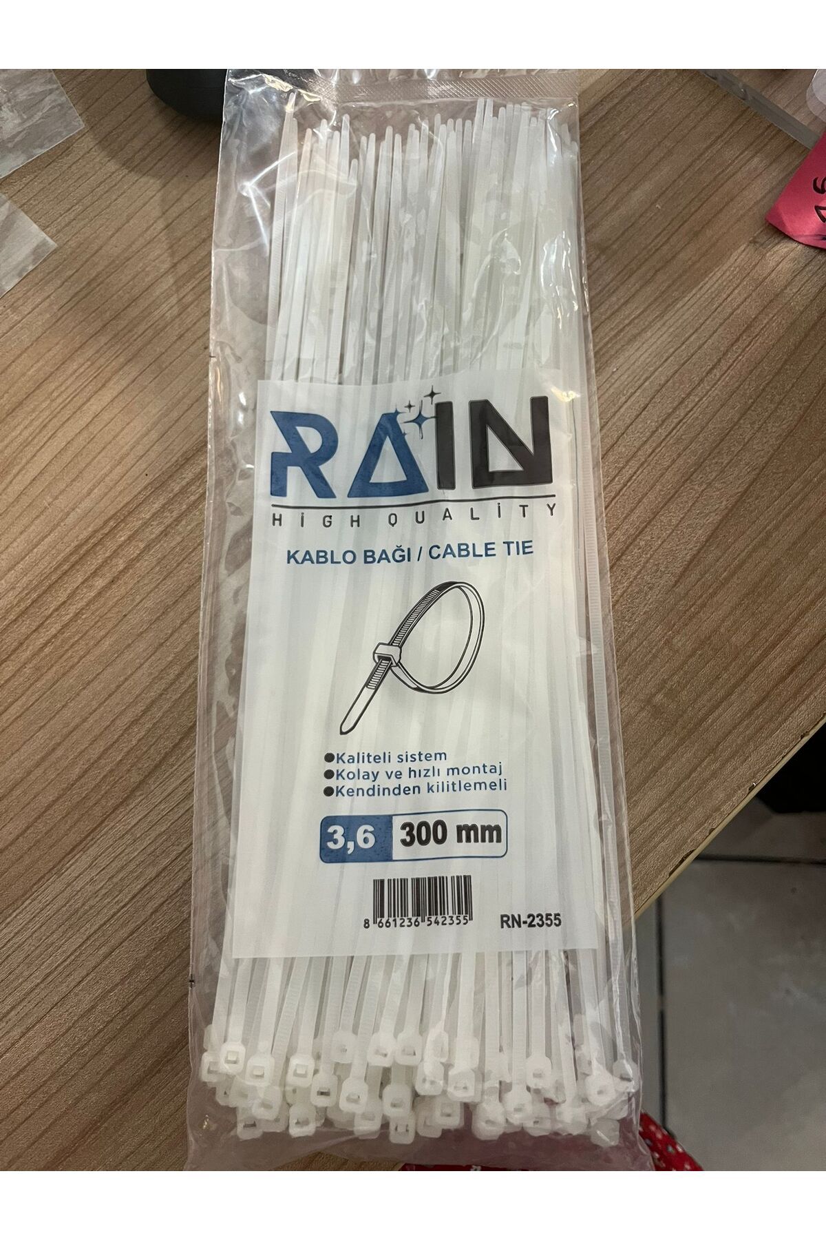 RAINX 100 ADET 300 MM KABLO BAĞI- CIRT SABİTLEME-SABİTLEYİCİ-TUTUCU-ÇOK AMAÇLI KULLANIM UYGUNDUR .
