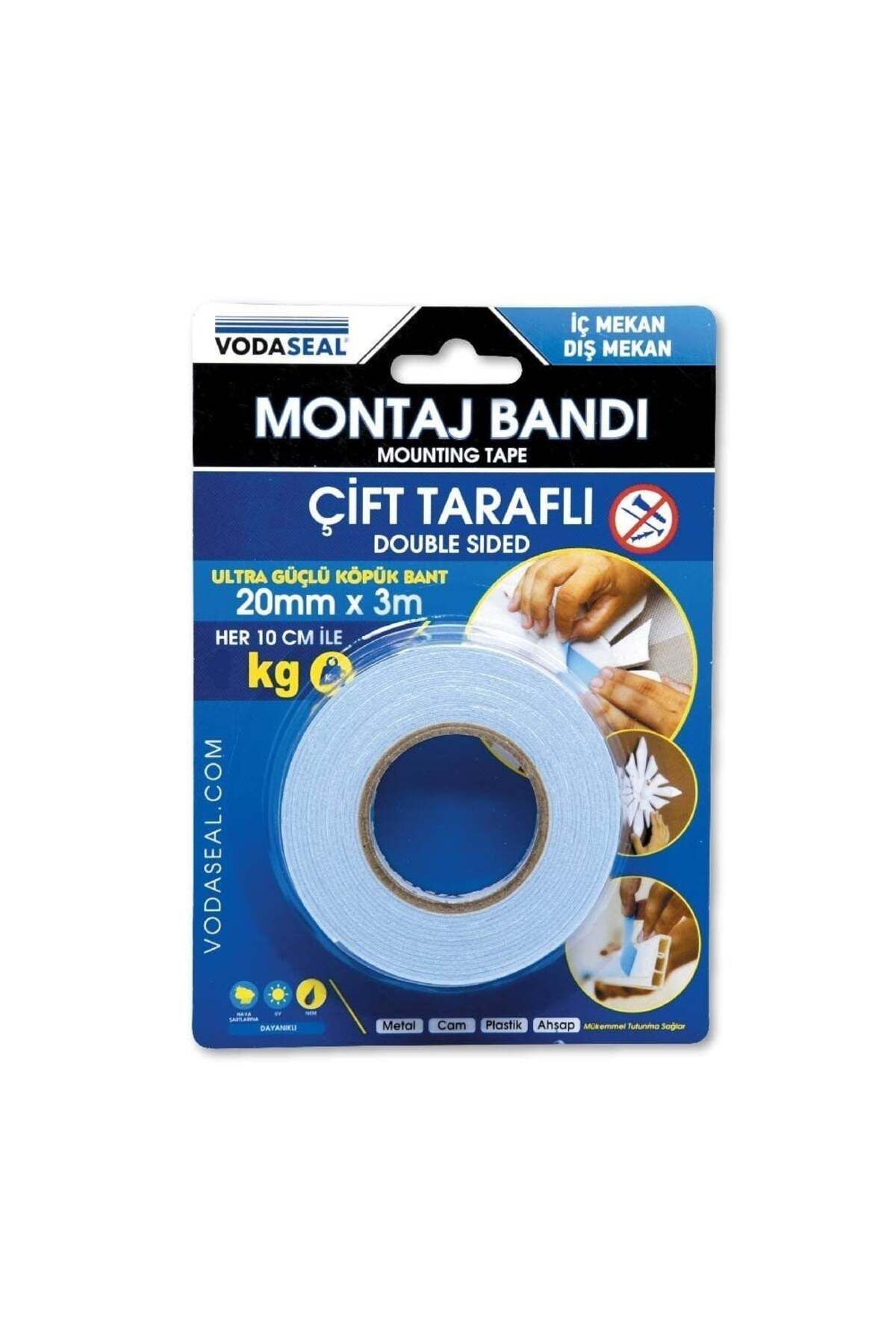 Vodaseal Çift Taraflı Köpük Montaj Bant 20mm X3 mt