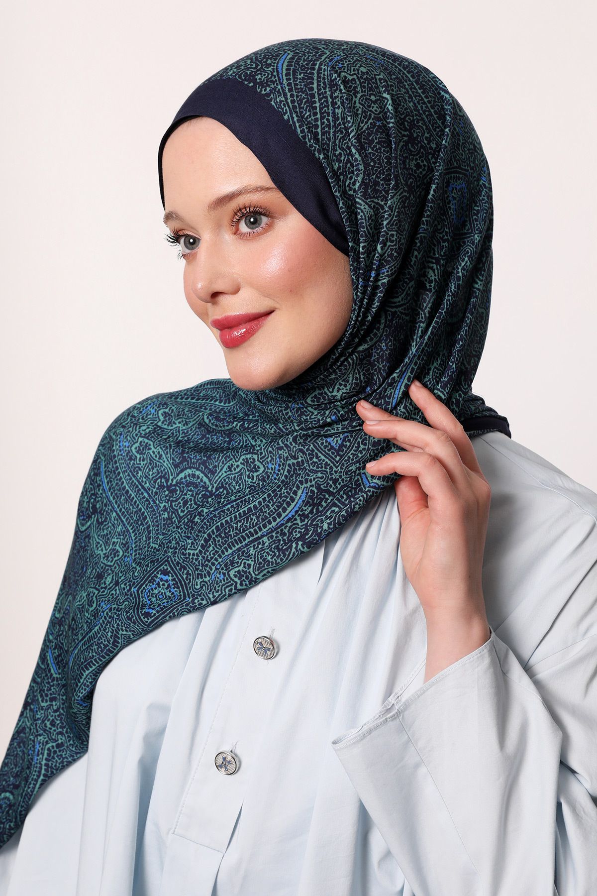 LuvenSara-Patterned Silk Shawl 3
