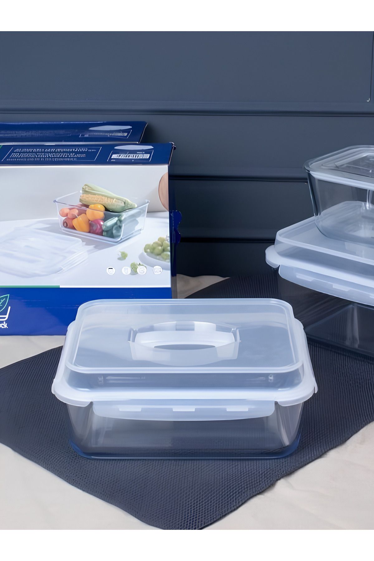 ONAY HOME Freshlock Dikdörtgen Jumbo Cam Saklama Kabı 6500 ml - 018