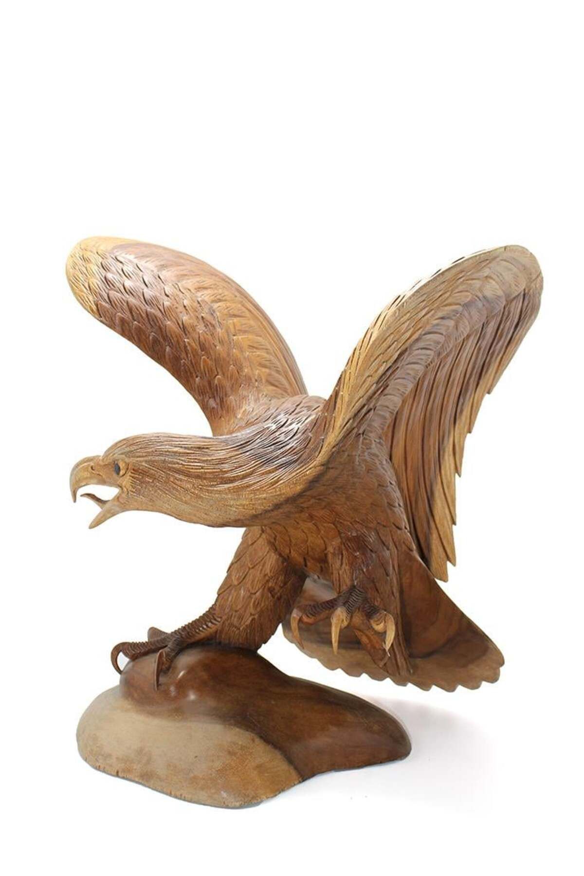 supertrend Süpertrend Ahşap Maun Ağacı Kartal Figürü 50 Cm