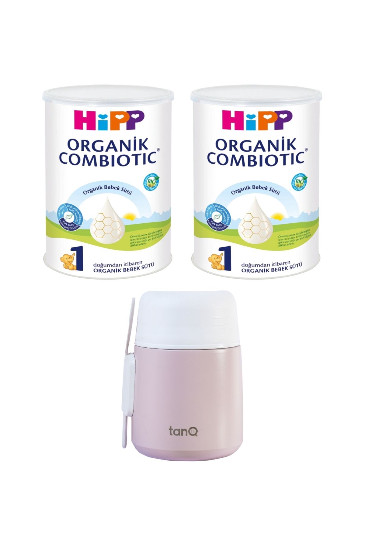 Hipp 1 Organik Combiotic Bebek Sütü 350 gr x2 - Ömür Boyu Garantili Bento Paslanmaz Çelik Mama Termosu