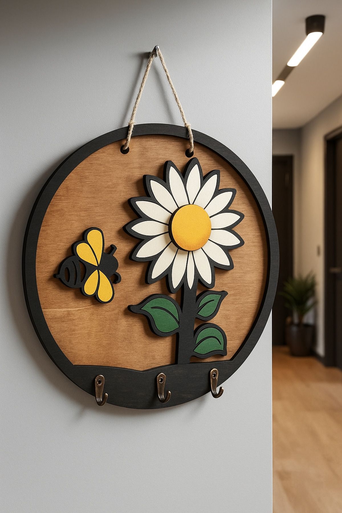 Efem Dekor Minimalist Tasarım Anahtarlık Askısı