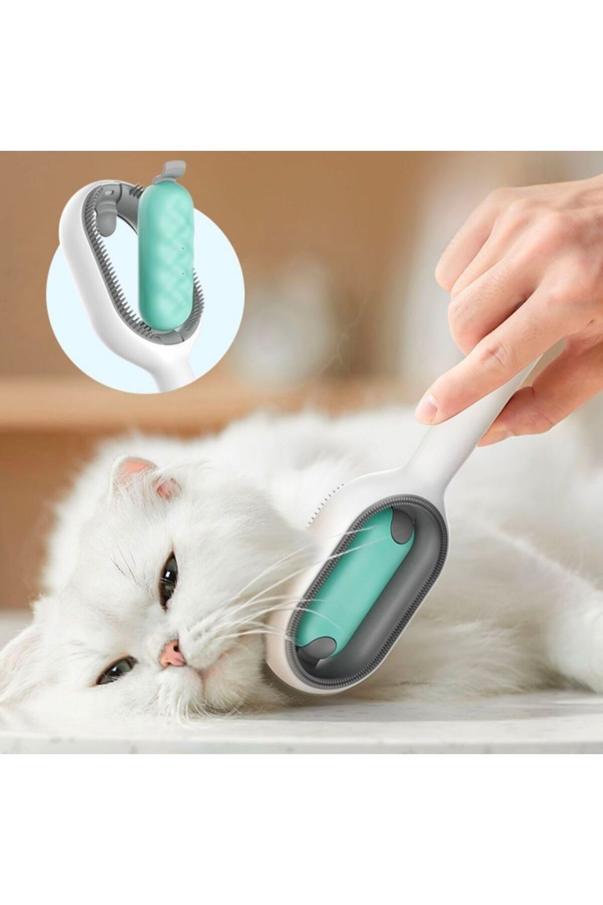 swilex Evcil Hayvanlar İçin Çift Taraflı Pet Fırçası Nemli Tüy Tarama Tarağı