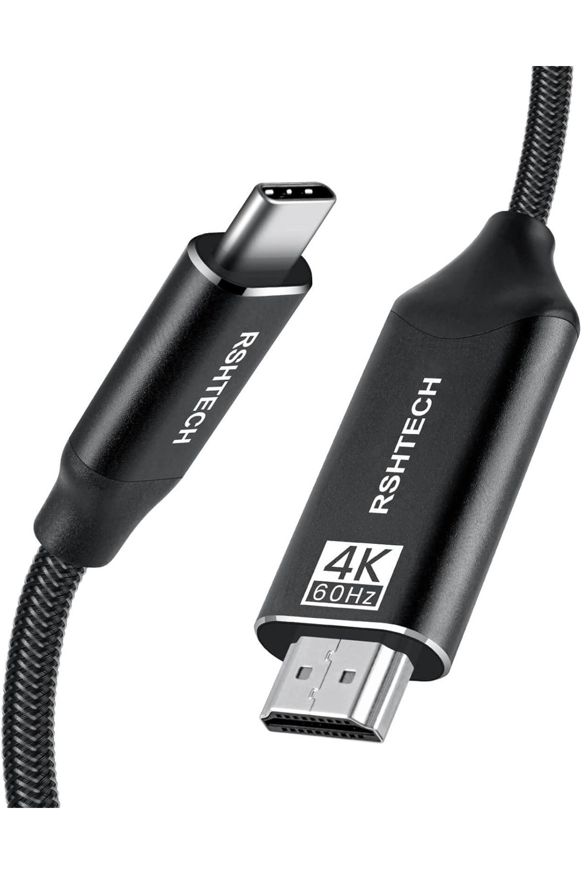 RSHTECH USB C - HDMI Kablosu 3 Metre 4K 60Hz Type C - HDMI Kablosu 4K 60HZ Örgü Kablo