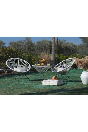 Vivense CORTO İP ÖRGÜ ÇAY SETİ, KREM