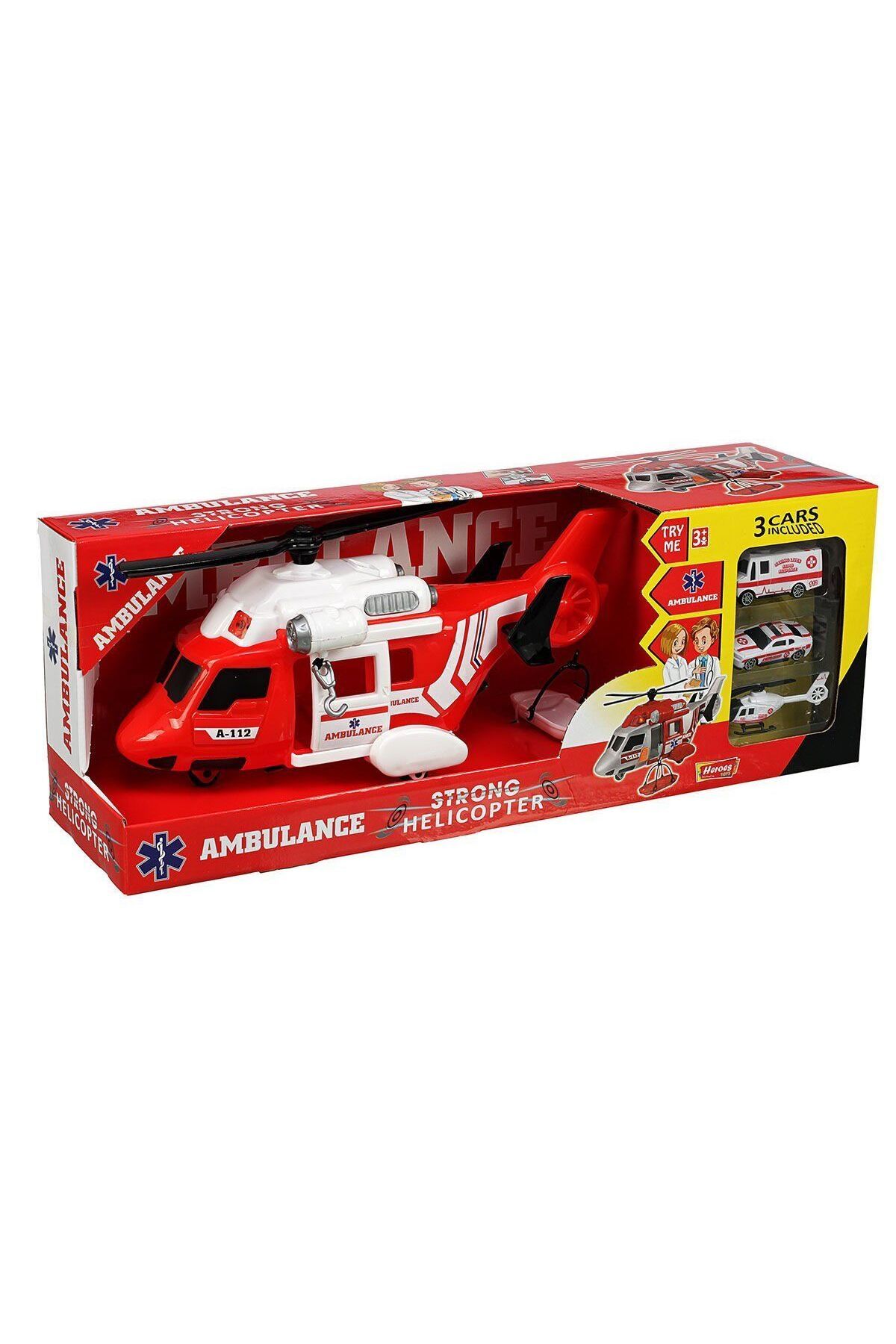 swilex ERN-2004 kahramanTOYS HELİKOPTER AMBULANS SETİ ARABALI