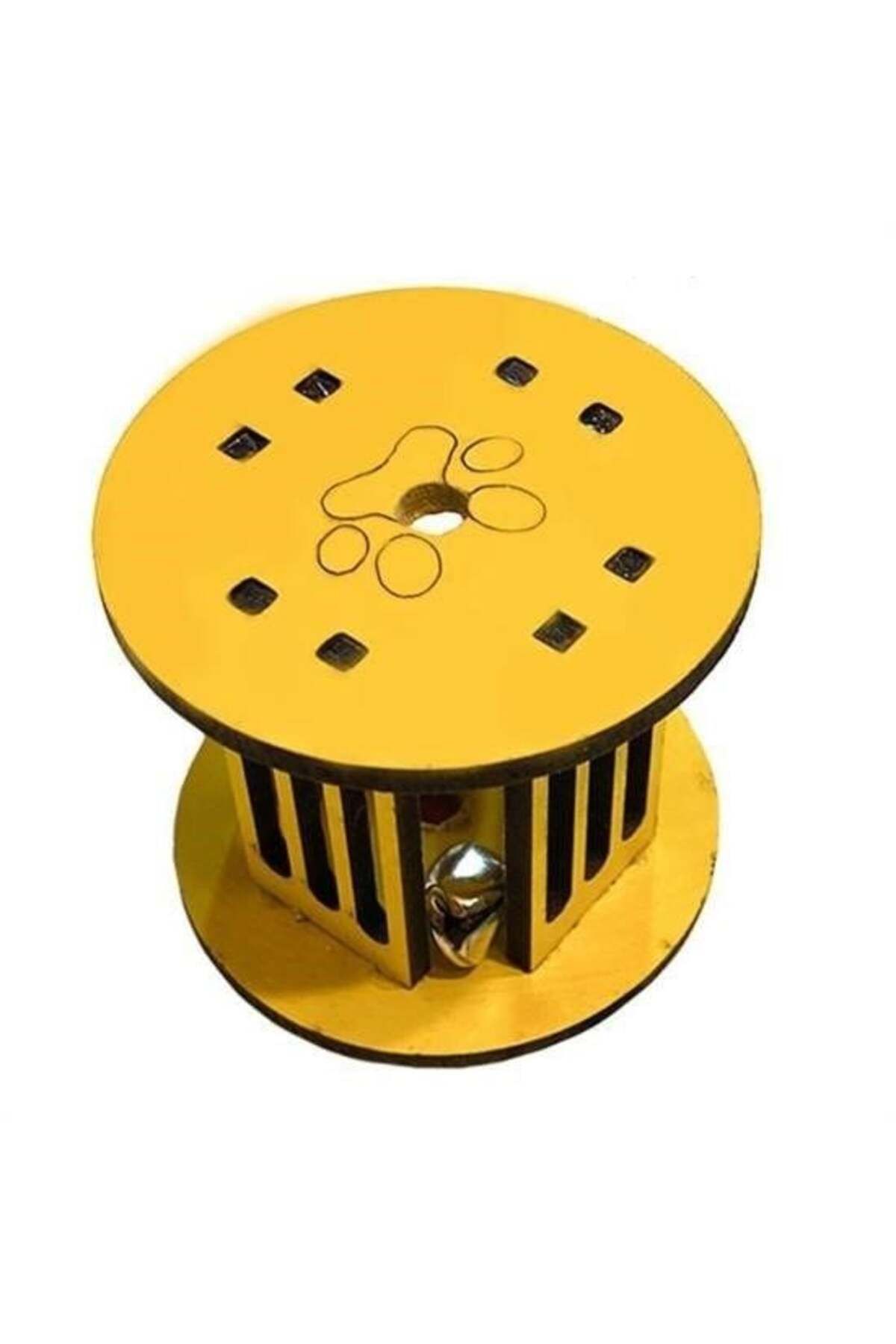 swilex Mini Silindir Eğlenceli Renkli Sağlam Küçük Pati İzi Şekilli Kedi Oyuncağı