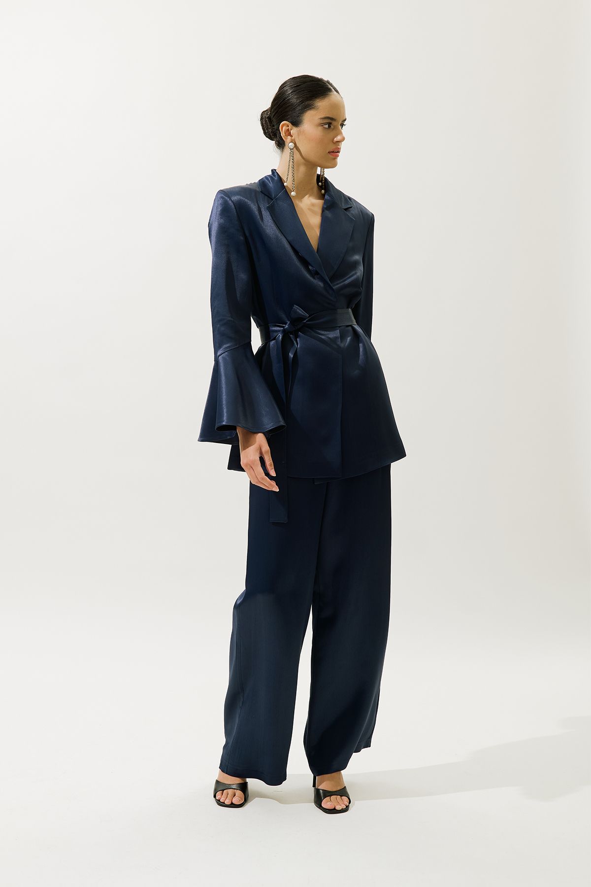 Manuka-Wide Leg Satin Evening Dress Pants Night Blue 3