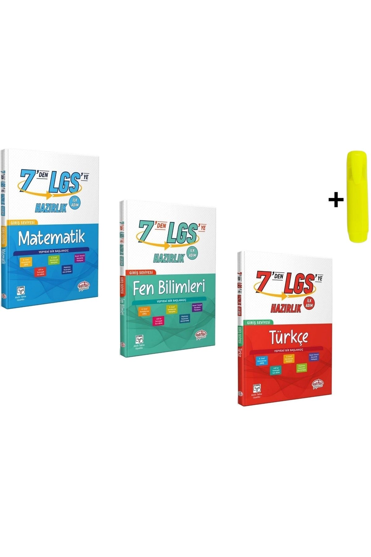 Editör Yayınevi Editör Yayınları 7’den LGS’ye Hazırlık Matematik Fen Türkçe Seti Yeni